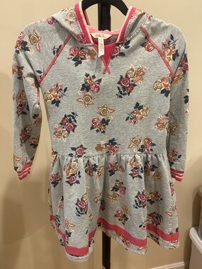 Matilda Jane Dress 12 Moments With You Lazy Sunday Gray Rose Hooded Sweatshirt